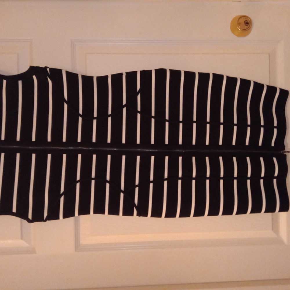 Black and White Striped Dress